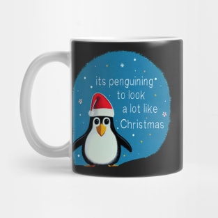 Funny Christmas Penguin Pun Mug